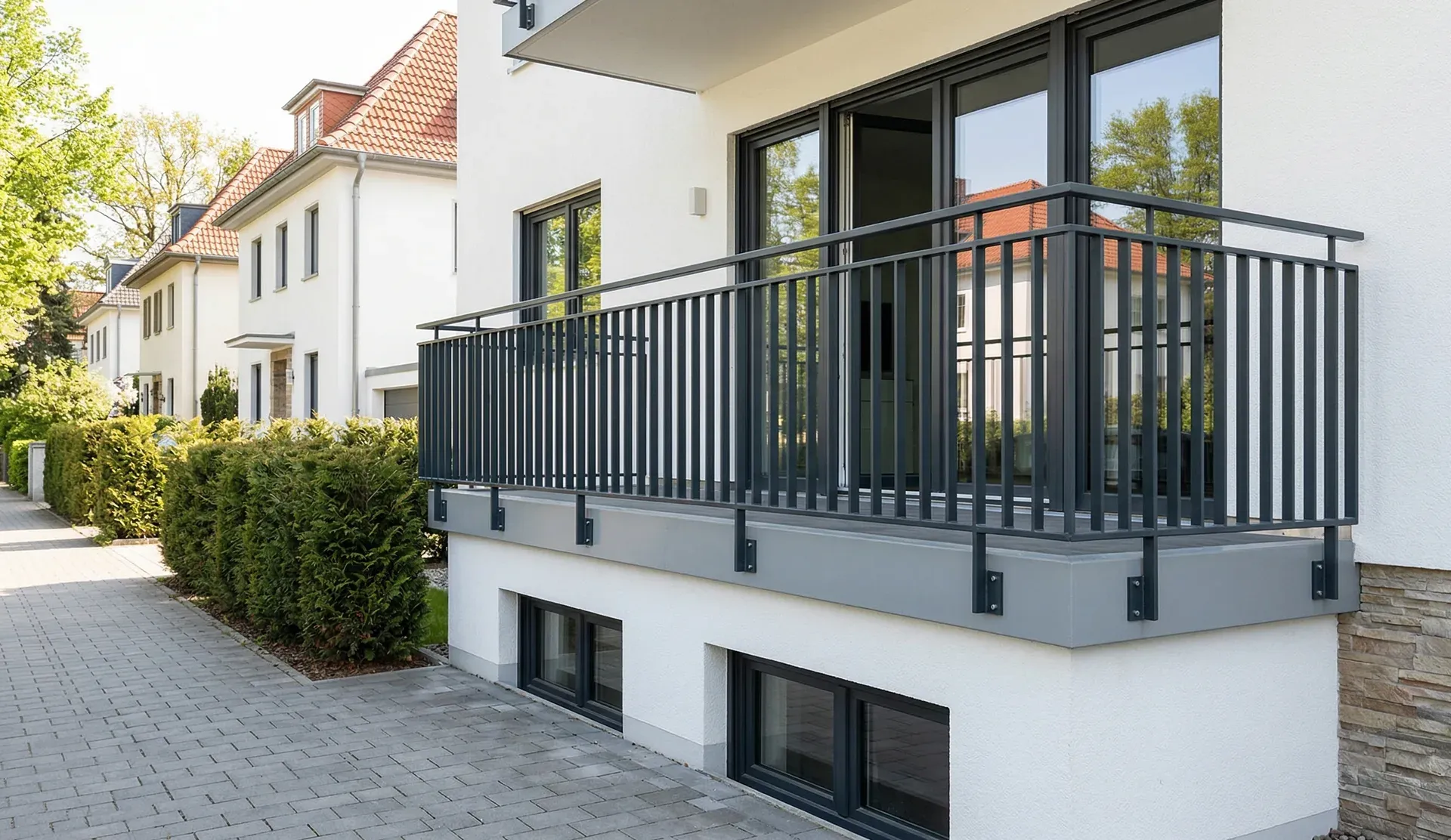 Metallbalkone an Wohngebäude